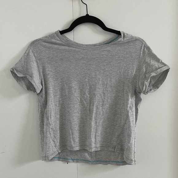 Ivivva Cropped T-Shirt - GREY / Kids 14 - Picture 1 of 3